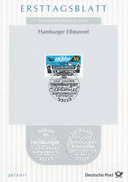 Ersttagsblatt  2011/30   Hamburger Elbtunnel     Brd