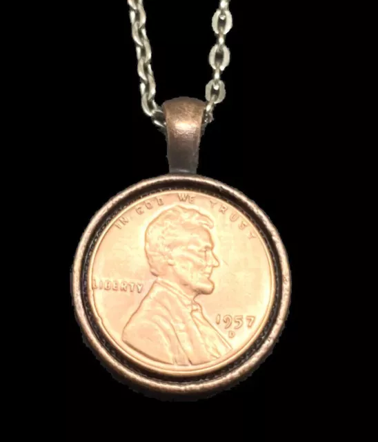 Penny Necklace or Keyring Made From Your Choice of Years 1970-1999 3