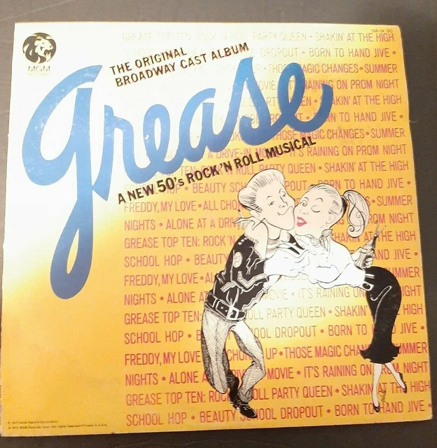 GREASE ORIGINAL BROADWAY Cast Lp Record Album 1972 6.99 PicClick