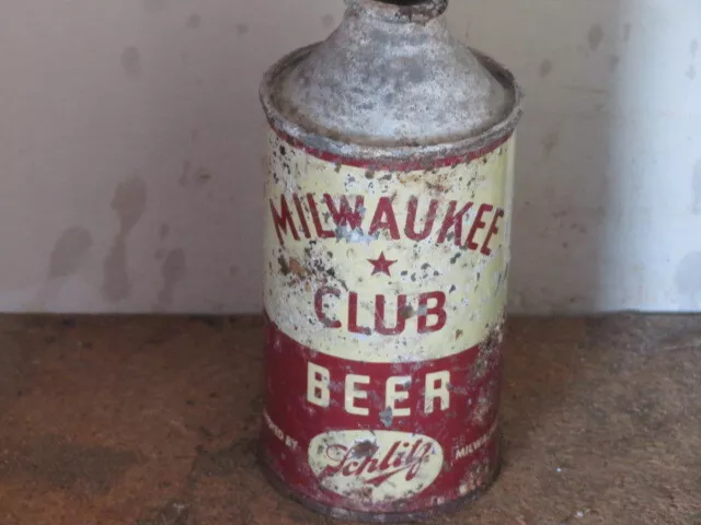 Milwaukee. Club.  By Schlitz. Solid.  Colorful Irtp. Cone Top
