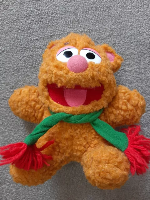 Fozzie Bear Muppet Baby Babies Plush Fozzy Scarf Jim Henson Vintage Vtg 1987 7"