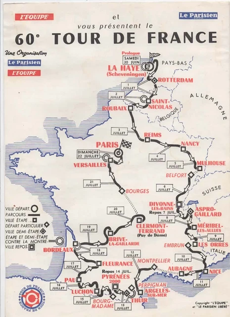 Jeu De Cartes Le Tour De France Cyclisme – Irlande, Plastique, TBE