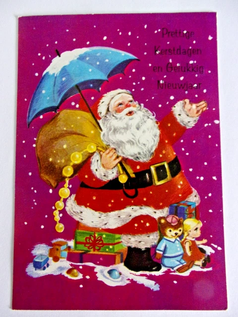 AK Postkarte Ansichtskarte Weihnachten Weihnachtsmann Nikolaus NEDERLAND