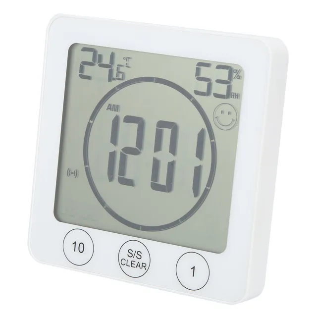 HG Multifunctional Indoor Thermometer Hygrometer Digital Clock For Home Bathr VZ