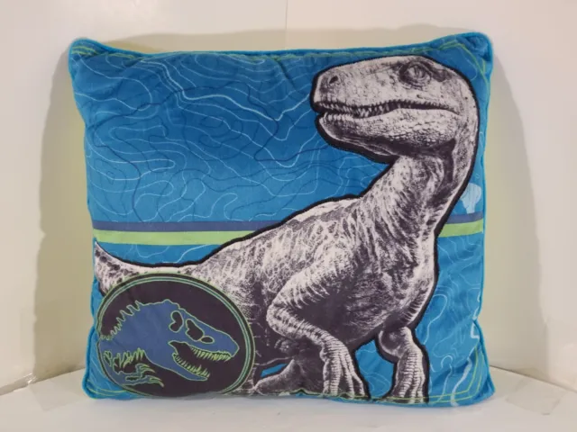 16 x 16 inch plush stuffed Jurassic Park T-Rex Dinosaur pillow, good condition