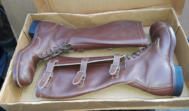 WWII ARMY 1946 Cavalry Infantry Riding Boots All Original Sz 9C in Box ...