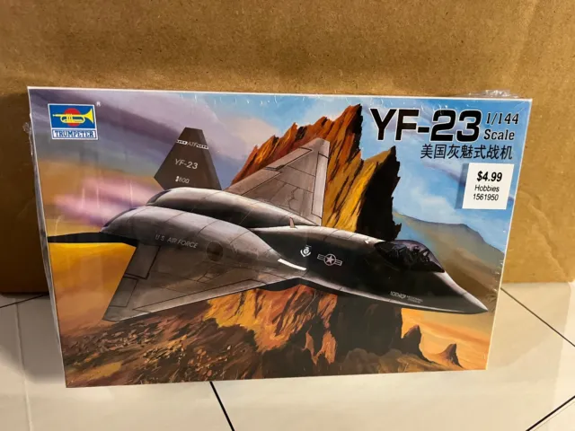 YF-23 FIGHTER 1/144 Unbuilt Plastic Model Factory Sealed from TRUMPETER 2017
