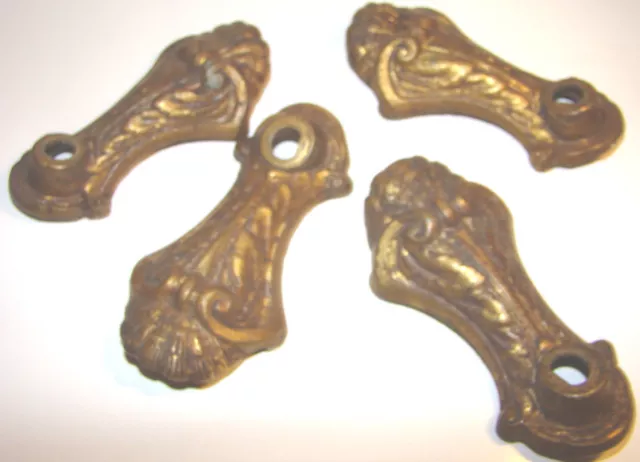 4 Antique Vintage Cast Ornate Chandelier Light Fixture Arms Lamp Parts Art Deco