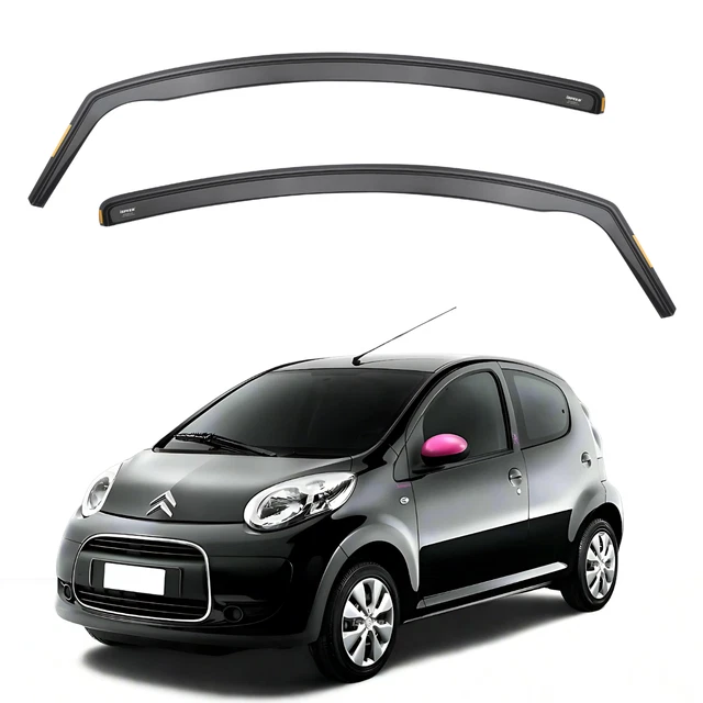 ISPEED Wind Deflectors For Peugeot 107 5-Door Hatchback 2005-2014 – Dark Tinted 2pc Set