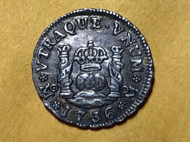 Mexico - 1736 MoMF Silver "Pillar" 1/2 Real - Popular
