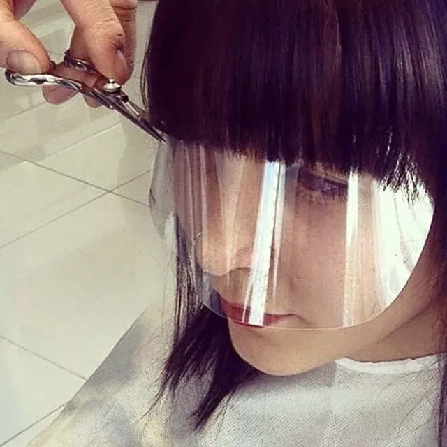 Transpent Forehead Protectors & Eye for Hair Dye Hair Cutting Scissorsand`eo