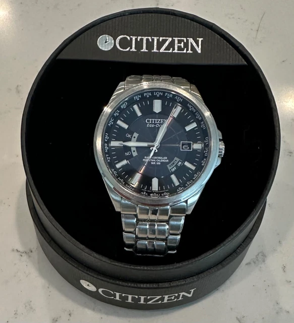 CITIZEN H144 S067405 ECO DRIVE Perpetual Calendar Radio Controlled Mens Watch 158.88 PicClick