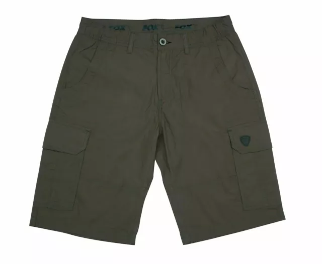 Fox lightweight cargo fishing shorts, green/black