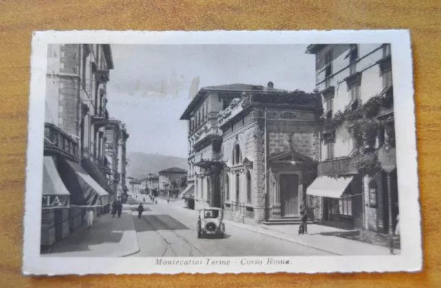 Cartolina Montecatini-Terme Corso Roma 1935 Viaggiata Numismatica Subalpina