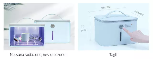 Box sterilizzatore a luce UV| BORSA DISINFETTANTE UVC LED | 59S P55