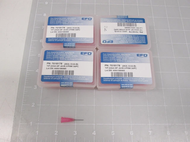 Lot of 200 EFD 7018178 5120-B Precision Dispensing Tips T60727