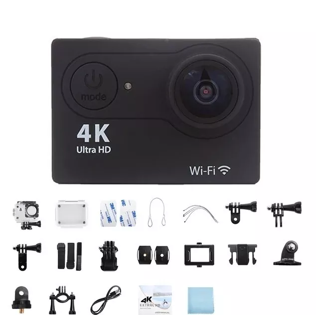 Ultra HD 4K Action Camera 1080P/30FPS WiFi 2.0-inch 170D Underwater Waterproof