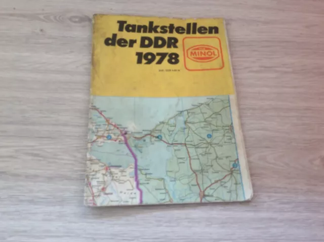 Ddr Landkarte Tankstellen Der Ddr 1978 Minol