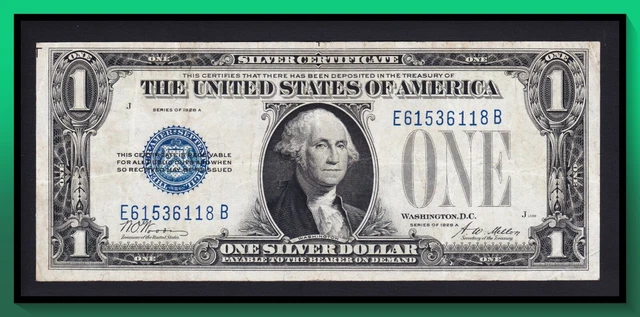 1928A $1 Silver Certificate *FUNNY BACK* VF