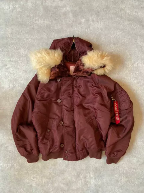 Vintage Alpha Industries N-2B Hooded Bomber Jacket