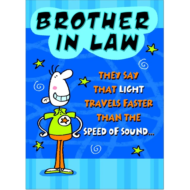DOODLECARDS BROTHER IN Law Birthday Card Funny £2.49 PicClick UK