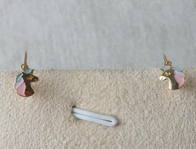 Boucles D'oreilles Dormeuses Or 14k 585 Art Nouveau Coquillages - Ancien - Occasion