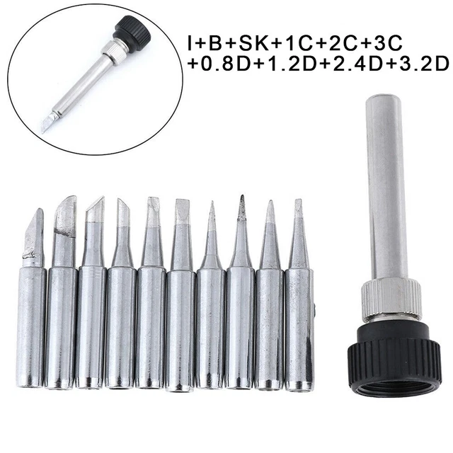 12 Punte Per Saldatura In Rame Puro Senza Piombo, Punta Per Saldatore 900m T Strumento Per Stazione Di Saldatura Per Radio Shack Yihua Hakko Atten Quick Aoyue 90069003