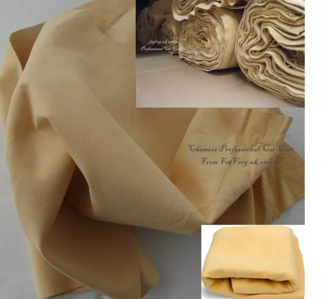 4 sq ft Genuine Chamois Leather Best Quality Car cloth tanned Sheepskin large.