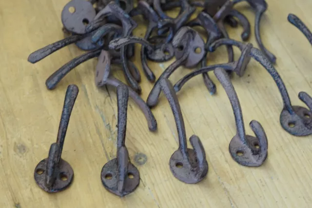 5 COAT HOOKS HAT KEYS POTS PANS DOG LEASH STORAGE ORGANIZATION RUSTIC Hardware