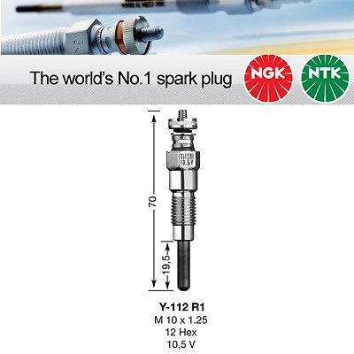 NGK Y-204RS Diesel Glow Plug - Heavy Duty, Corrosion Resistant For Quicker Engine Starts - View #5