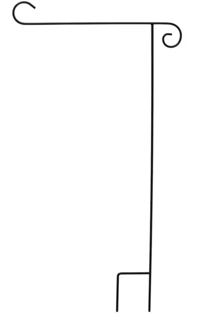 Wrought Iron Black Garden Flag Stand 40"H Briarwood Lane