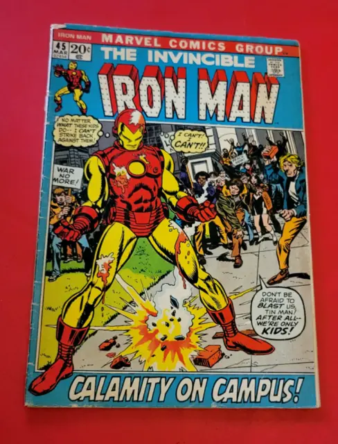The Invincible Iron Man #45 Marvel Comics 1972 Bronze Age,