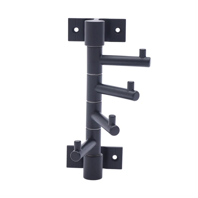 Metal 4 Arm Rotating Coat Hooks Wall Mounted Heavy Duty Clothes Hooks Towel Rack