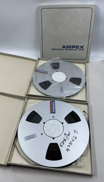 LOT of THREE AMPEX 456 Grand Master Reel to Reel Tapes - Used 456 17311J 08