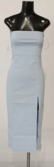 Vesper Womens ASOS Petite Spaghetti Strap Thigh Split Midi Dress DD7 Blue Size 6