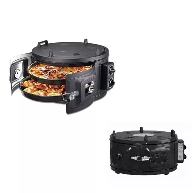 Turkish Itimat Oven Electrical Double Roaster Grill Round Oven With 2 Trays