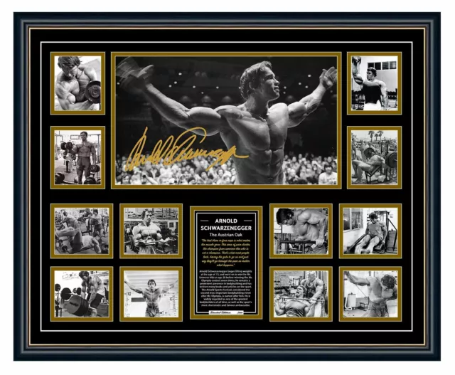 Arnold Schwarzenegger Mr Olympia Body Building Signed L/E Framed Memorabilia