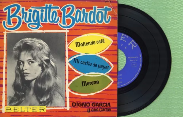 DIGNO GARCIA / Brigitte Bardot Moliendo Cafe BELTER 50.487 Pres Spain 1961 EP EX