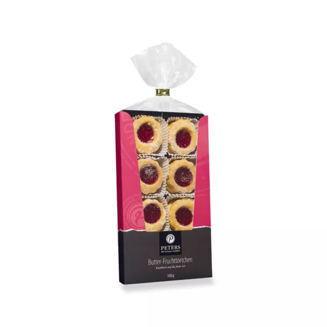 Peters butter fruit cakes crispy with multi-fruit jam 100g