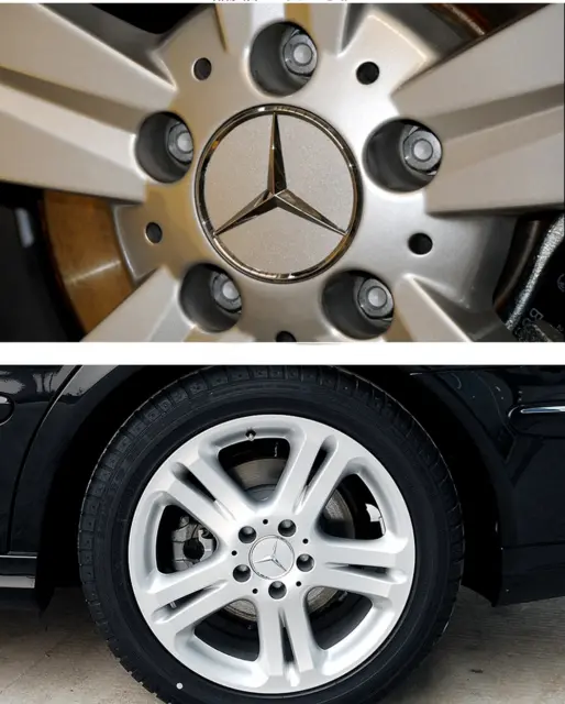 4x 75mm Mercedes Benz Nabendeckel Nabenkappen Radkappe Abzeichen Felgenabdeckung 2