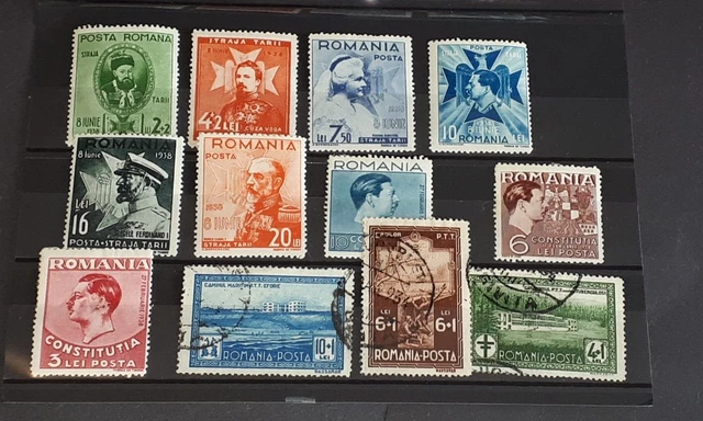 Romania - 12 old Romania stamps