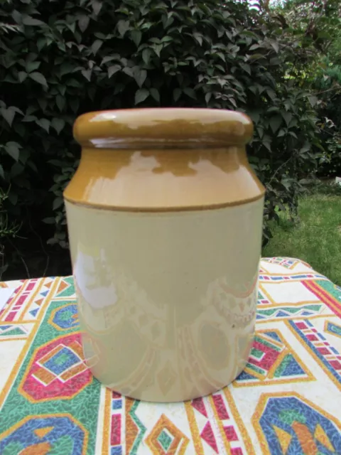 Large Salt Glazed storage utensil jar (B)  15cm,(5.90") x 19.5cm,(7.67") tall