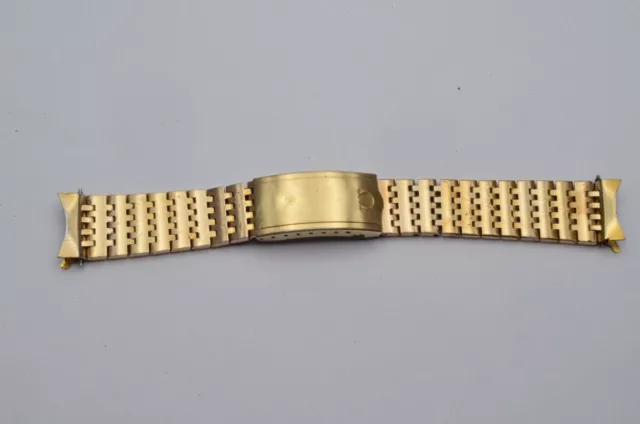 Omega Vintage Bracelet en Acier 18MM Bracelet Vintage Objet Rare Beau État 1193