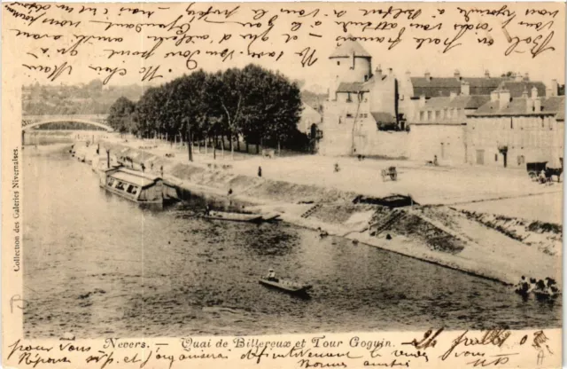 CPA NEVERS - Quai de Bilereux and Tour Goguin (457000)