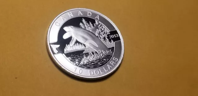 2013 Canada $10 Silver Gem Proof Coin The Orca.