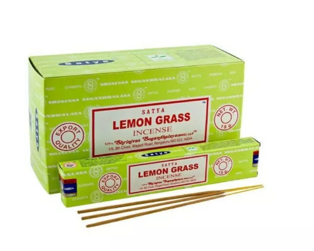 SATYA LEMON GRASS Bâton Encens De Inde Avec Parfum Bâton