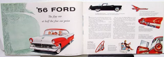 1956 Ford Mainline Customline Fairlane Cars Wagons Sales Brochure Rev Jan 1956 2