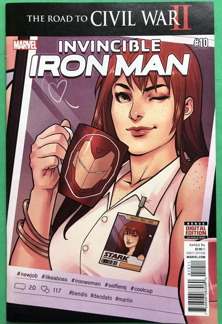 Marvel Invincible Iron Man #10 (2016) 2nd Appearance Riri Williams in Armor