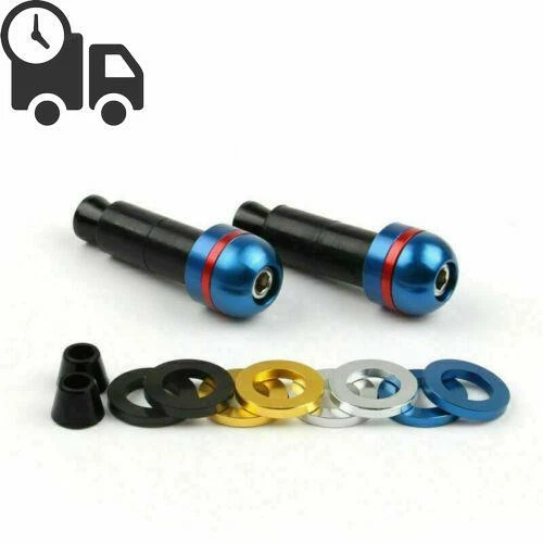 Cappucci estremità manubrio universale colorato moto 7/8" impugnature estremità blu Regno Unito