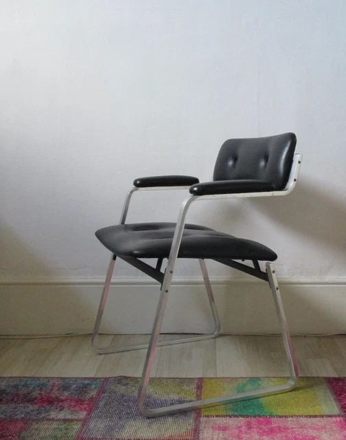 Mid Century William Plunkett  Brushed Steel Desk chair 3